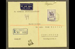 1935 AIRMAIL COVER Addressed To Germany, Sent Via Airmail Service To Italy, Franked 1935 2s Silver Jubilee Issue,... - Otros & Sin Clasificación