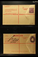 1911-1930 POSTAL STATIONERY FINE UNUSED COLLECTION, All Different, Inc Envelopes 1d  Window Envelope Privately... - Autres & Non Classés