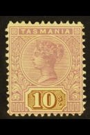 TASMANIA 1906-09 10s Mauve & Brown Perf 12½, SG 258, Fine Mint, Fresh. For More Images, Please Visit... - Other & Unclassified