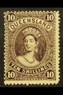 QUEENSLAND 1907-11 10s Blackish Brown, SG 311, Very Fine Mint. For More Images, Please Visit... - Other & Unclassified