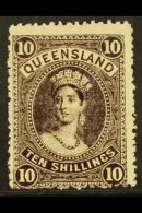 QUEENSLAND 1907-11 10s Blackish Brown, SG 311, Fine Mint. For More Images, Please Visit... - Other & Unclassified