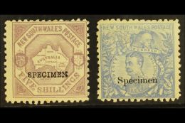 NEW SOUTH WALES 1890 5s Lilac & 20s Cobalt-blue Perf 10 With "SPECIMEN" Overprints, SG 263s/64s, Mint,... - Other & Unclassified