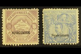 NEW SOUTH WALES 1890 5s Lilac & 20s Cobalt-blue Perf 10 With "SPECIMEN" Overprints, SG 263s/64s, Mint,... - Otros & Sin Clasificación