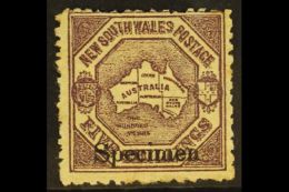 NEW SOUTH WALES 1888-89 5s Deep Purple With "Specimen" Overprint, SG 261, Mint, Slight Gum Toning, Scarce For More... - Other & Unclassified