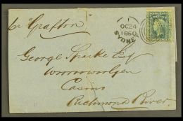 NEW SOUTH WALES 1860 (24 Oct) Letter Sheet From Sydney To Casino / Richmond River Endorsed "Per "Grafton" Bearing... - Andere & Zonder Classificatie