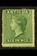 1862 6d Blue-green Rough Perf, No Wmk, SG 1, Unused No Gum, Fresh Appearance. An Attractive Example Of This Scarce... - Otros & Sin Clasificación