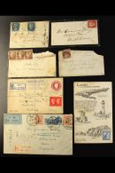 WORLD STAMPS AND COVERS ASSEMBLY A Sorter Carton Containing An Interesting Group Of Covers/cards E.g. GB 1850's To... - Autres & Non Classés