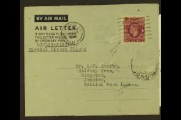 CRASH MAIL GAMBIA 1946 (4 Sep) 6d GB Postal Stationery Aerogramme From London To Jamaica, Flown By B.S.A.A. 'Star... - Otros & Sin Clasificación