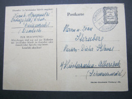 1945 , Notganzsache Mit Viel Text Aus Königsfeld - Other & Unclassified