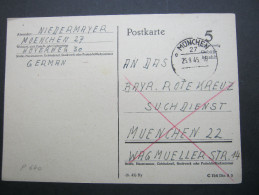 1945 , Notganzsache Mit Viel Text Aus München - Other & Unclassified