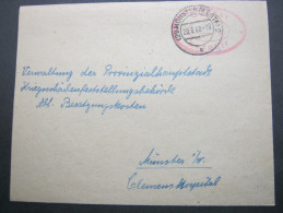 1948  ,  MÜNSTER   , GEBÜHR BEZAHLT , Klare Stempel Auf Brief - Other & Unclassified