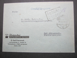 1948 , BAD KREUZNACH      , GEBÜHR BEZAHLT , Klare Stempel Auf Brief - Autres & Non Classés