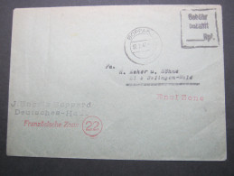 1947 , BOPPARD      , GEBÜHR BEZAHLT , Klare Stempel Auf Brief - Other & Unclassified