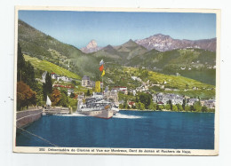 Suisse - Vaud - Débarcadère De Clarens Et Vue Sur Montreux Dent De Jaman Et Rochers De Naye - Montreux