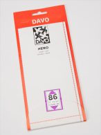 DAVO NERO STROKEN MOUNTS N86 (215 X 90) 10 STK/PCS - Buste Trasparenti
