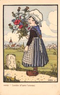 Illustrateur  Hansi       Lorraine. 1916    Jeune Fille. Fleurs Des Champs Coquelicots.Chardons - Hansi