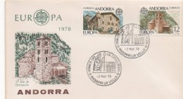 3094    FDC Andorra  La Vella  1978  Europa CEPT - Lettres & Documents