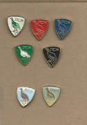 Sports.Archery.Hunting Association Of Republic Of Macedonia.Lot 7 Full Pins.Birds. - Tiro Al Arco