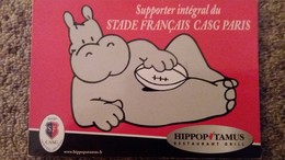 CPM PUB HIPPOPOTAMUS HIPPOPOTAME SUPPORTER RUGBY STADE FRANCAIS CASG PARIS - Rugby