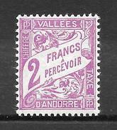 ANDORRE : Taxe N° 19 Neuf * TF (cote 13,oo €) - Unused Stamps