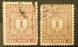 PORTO-NUMBERS-1 DIN-VARIETY-SHS-YUGOSLAVIA-1923 - Impuestos