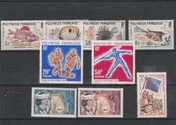 LOT 110 POLYNESIE N°18-19-20-21-22-23-27-28-29 * - Unused Stamps