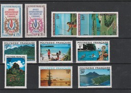 LOT 113 POLYNESIE N°62-63-94-95-97-98-99-100-101-102 * - Unused Stamps