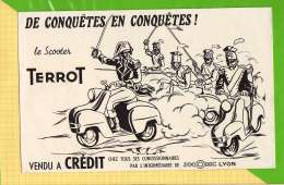 BUVARD &amp; Blotting Paper : Le Scooter TERROT  De Conques En Conquetes  (Style Napoleon ) - Tweewielers