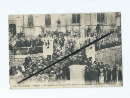 CPA  - Naours  (Somme ) - L'église - L'Inauguration Du Monument Aux Enfants De La Commune Morts Pour La France - Naours