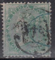 4a British East India Used 1865, Elephant Watermark, Four Annas Green, - 1854 Compagnia Inglese Delle Indie