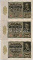 Németország / Weimari Köztársaság 1922. 10.000M (4x) SorszámkövetÅ‘k... - Unclassified