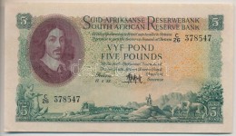 Dél-Afrika 1953. 5Å T:II-,III Kis Szakadás
South Africa 1953. 5 Pounds C:VF,F Small Tear - Zonder Classificatie