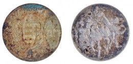 1896KB 1K Ag 'Millenium' + 1939. 1P Ag T:2,3 Patina - Zonder Classificatie