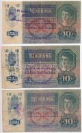 1914. 50K + 1915. 10K (6x) Mindegyik Felülbélyegzéssel, Közte Hamisak Is (with Fake... - Unclassified