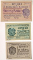 Ausztria / Mauthausen ~1920. 10h + 20h + 50h Szükségpénz T:I,I-
Austria / Mauthausen ~1920. 10... - Non Classés