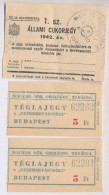 1942. 'Állami Cukorjegy' + DN 5Ft Téglajegy 'Magyar NÅ‘k Országos Tanácsa -... - Non Classés