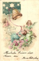 T3 Fröhliches Ostern / Easter, Angels, Litho (small Tear) - Zonder Classificatie