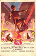 ** T2/T3 1928 Sjezd Slovanskeho Hasicstva V Praze / Slavic International Firefighter's Ball And Exposition (EB) - Non Classés