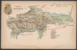 ** T2/T3 Varasd Vármegye Térképe / Zupanija Varazdinska / Map Of Varasd County (EK) - Zonder Classificatie