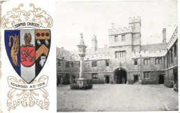 ** T1/T2 Oxford, Corpus Christi, Coat Of Arms; Heraldic Series Of Postcards Oxford No. 5. Emb. - Zonder Classificatie