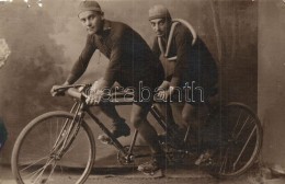 ** T4 Tandem Bicycle With Racing Cyclists, Photo (b) - Unclassified