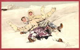 T2 Sledding Couple, Vouga & Cie No. 103. Litho S: Pellegrini - Non Classés