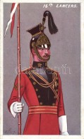 ** T2 16th Lancers, The Regiment Series No. 1625. Artist Signed, Golden Decoration, Emb. - Non Classés