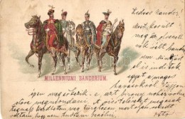 * T3 1898 Milleniumi Banderium / Hungarian Cavalrymen Uniform, Litho  (fa) - Non Classés