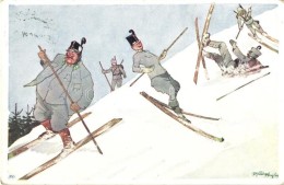 T2/T3 K.u.K. Alpine Unit, Skiing, Humour, B.K.W.I. 560-7. S: Schönpflug - Non Classés