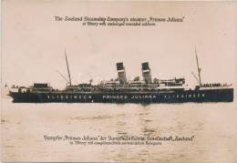 * T2/T3 The Zeeland Steamship Company's Steamer 'Prinses Juliana' At Tilbury With Exchanged Wounded Soldiers;... - Non Classés