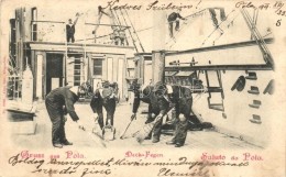 T2 1899 Pola, Deck-Fegen / K.u.K. Kriegsmarine, Mariners Cleaning The Board. Alois Beer - Non Classés