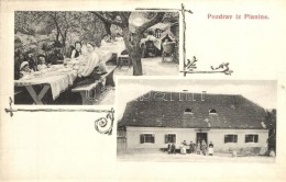 ** T2 Planina, Restaurant Garden With Baby Carriage, Eating Families, Art Nouveau - Non Classés
