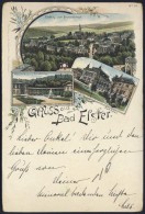 T2/T3 1894 (Vorläufer!) Bad Elster, Kurhaus, Wandelbahn, Trinkhalle / Spa, Drinking Hall, Promenade, Floral... - Non Classés