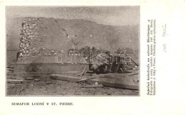 * T1/T2 1902 Saint-Pierre, Disaster Of The Volcanic Eruption, Destroyed Semaphor Ship - Zonder Classificatie